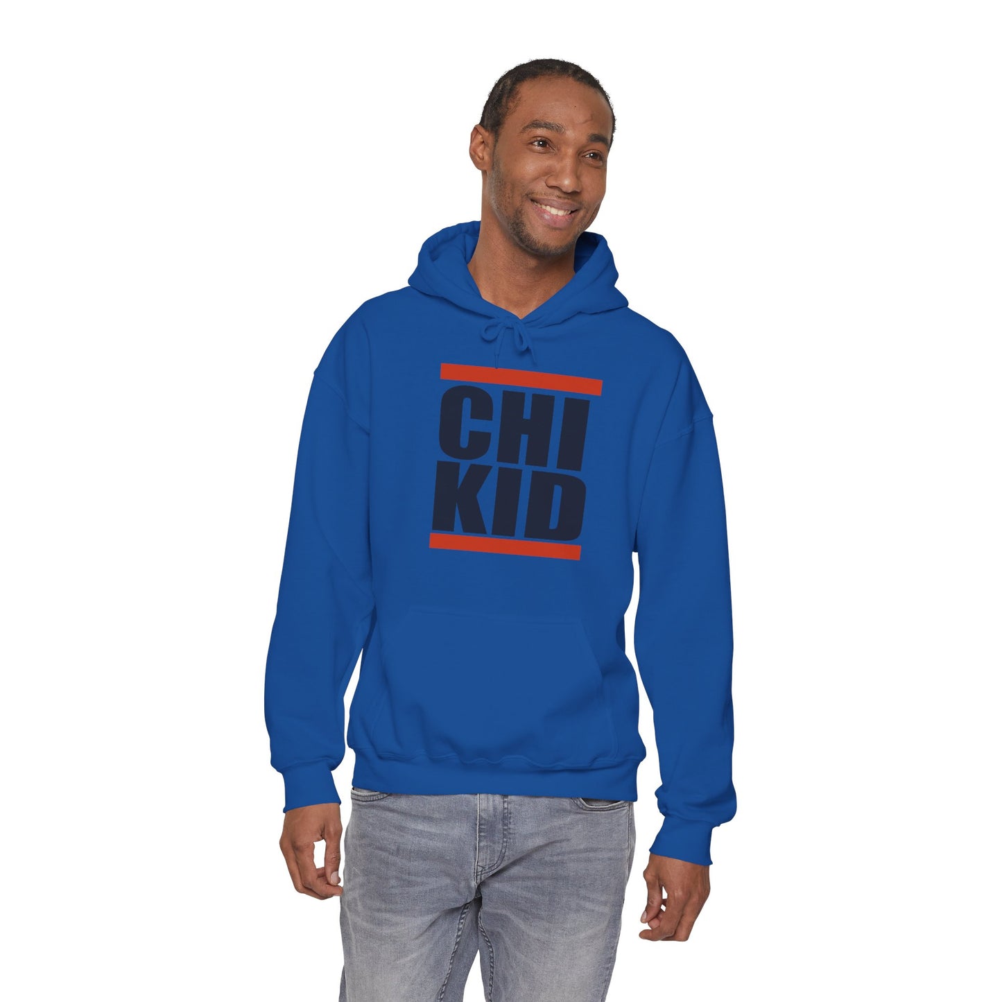 Chi Kid Hoodie — Retro Block Letter Chicago Pride Pullover
