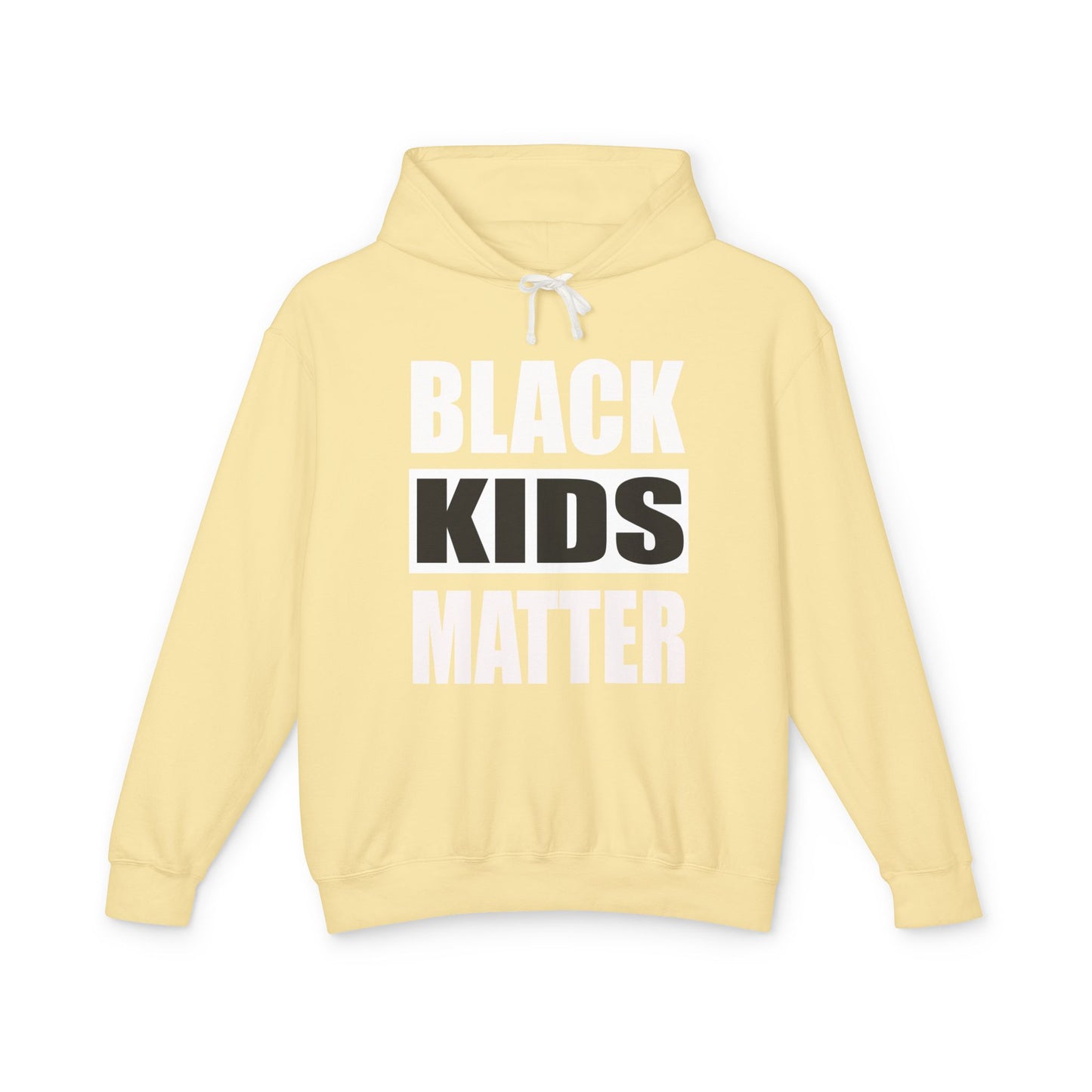 Unisex Lightweight Hooded Sweatshirt - Black Kids Matter