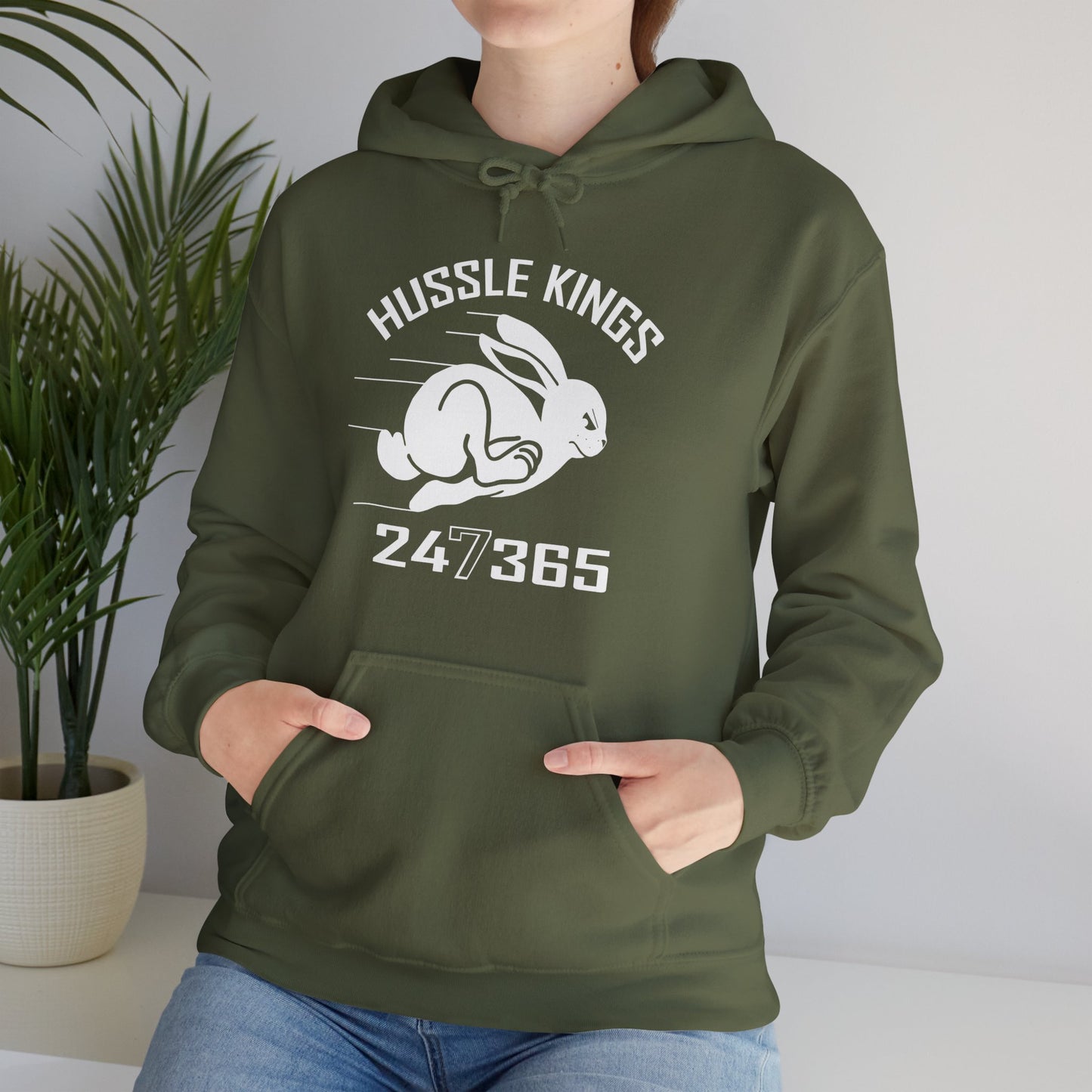 HUSSLE KINGS 24/365 LARGE MONOGRAM TEE
