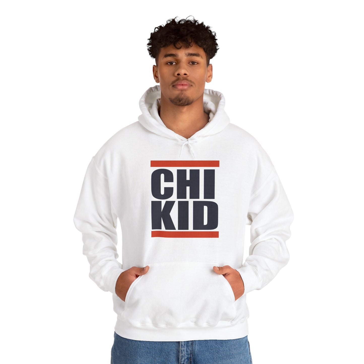 Chi Kid Hoodie — Retro Block Letter Chicago Pride Pullover