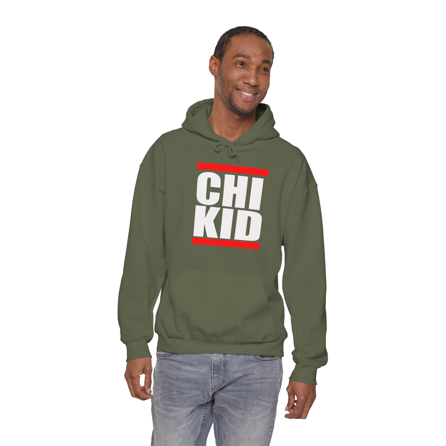 Chi Kid Hoodie — Bold Streetwear Pullover with Red Accent
