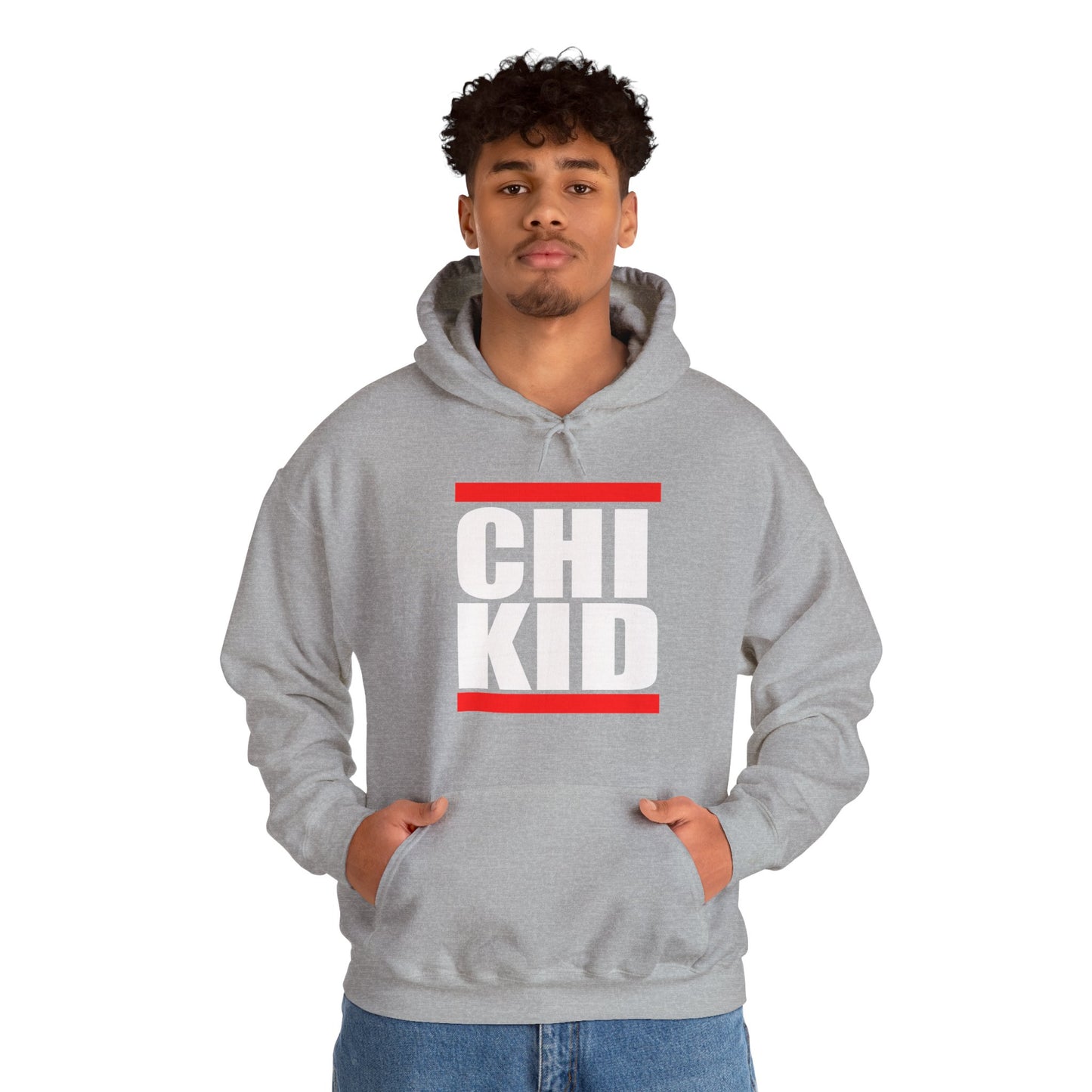 Chi Kid Hoodie — Bold Streetwear Pullover with Red Accent