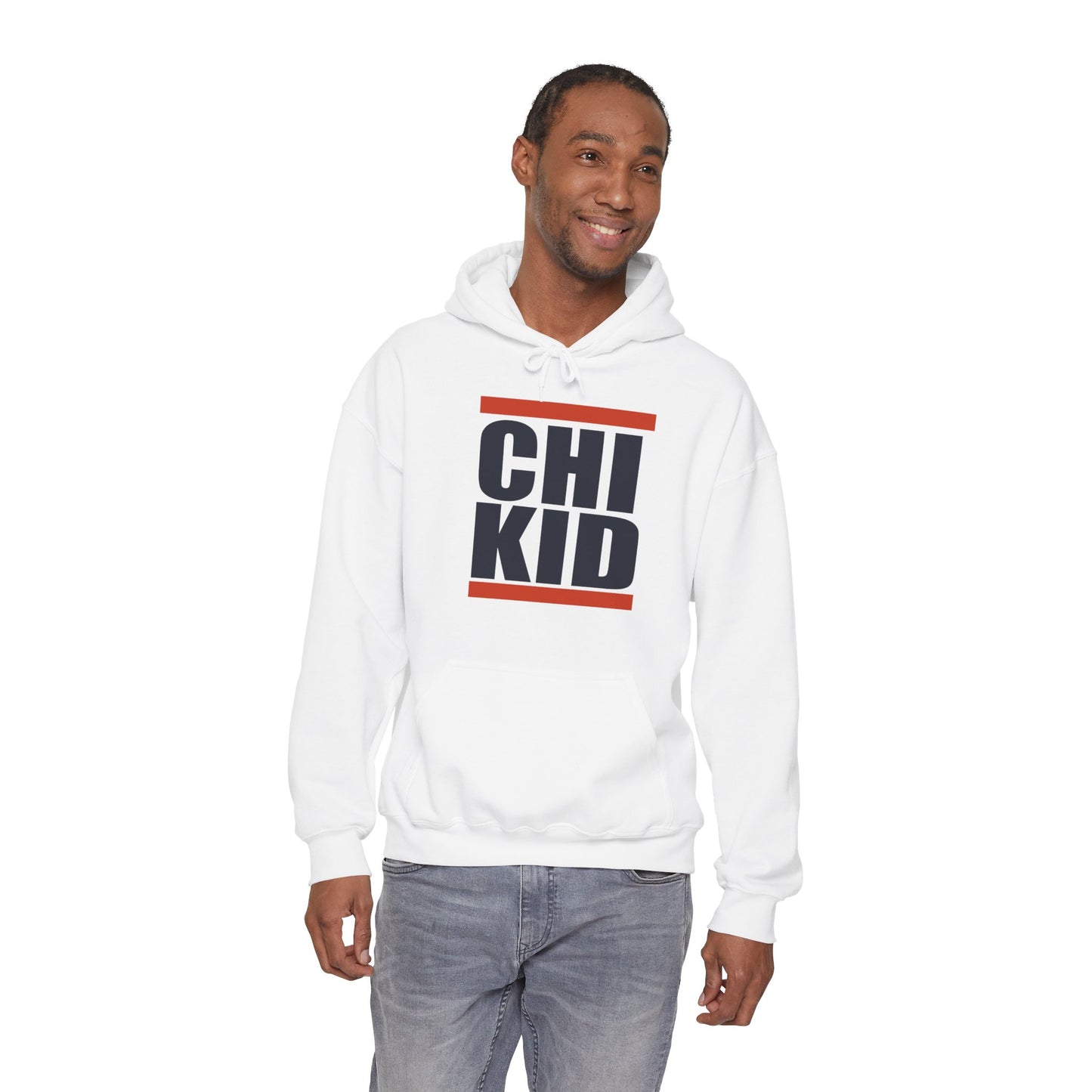 Chi Kid Hoodie — Retro Block Letter Chicago Pride Pullover
