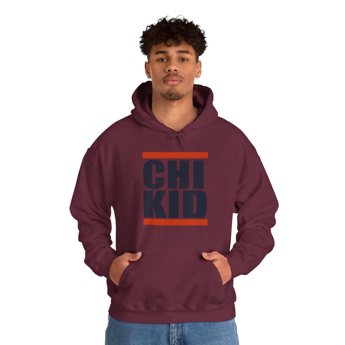 Chi Kid Hoodie — Retro Block Letter Chicago Pride Pullover