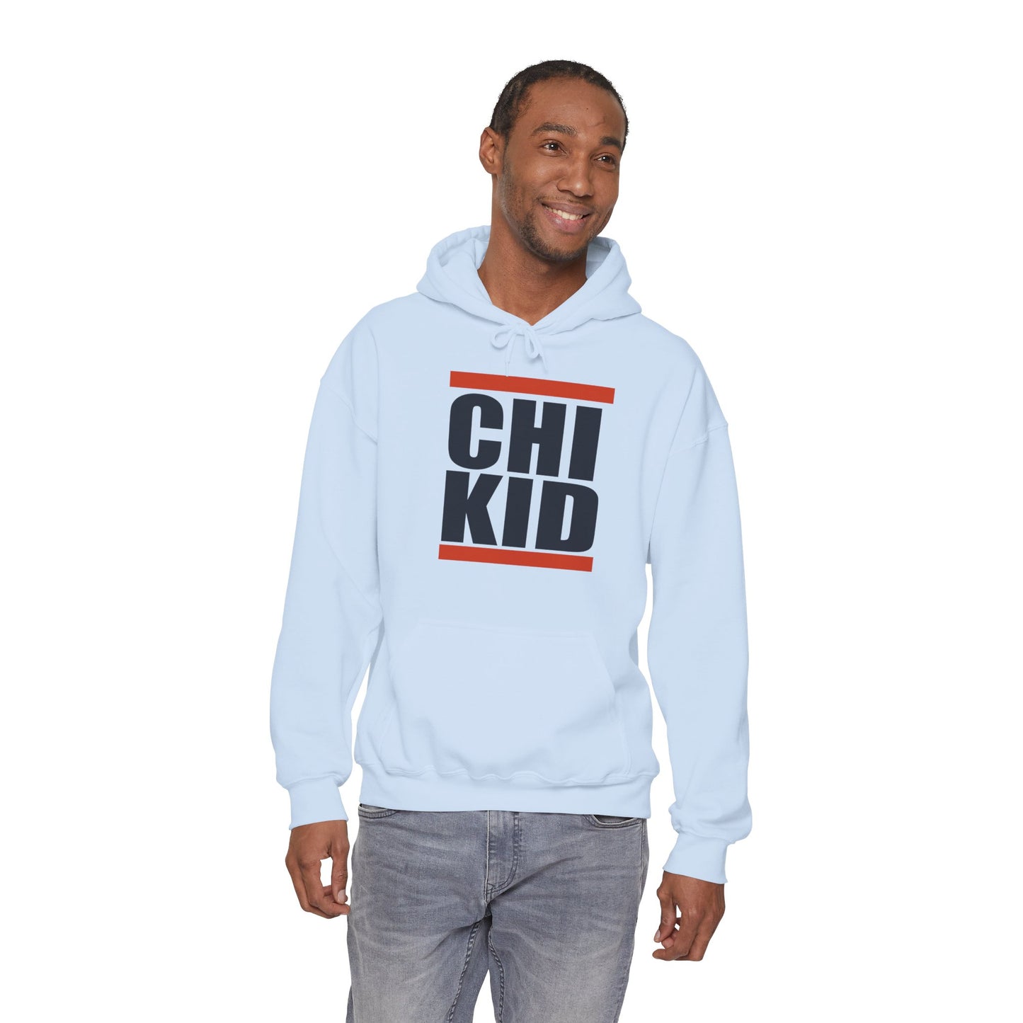 Chi Kid Hoodie — Retro Block Letter Chicago Pride Pullover