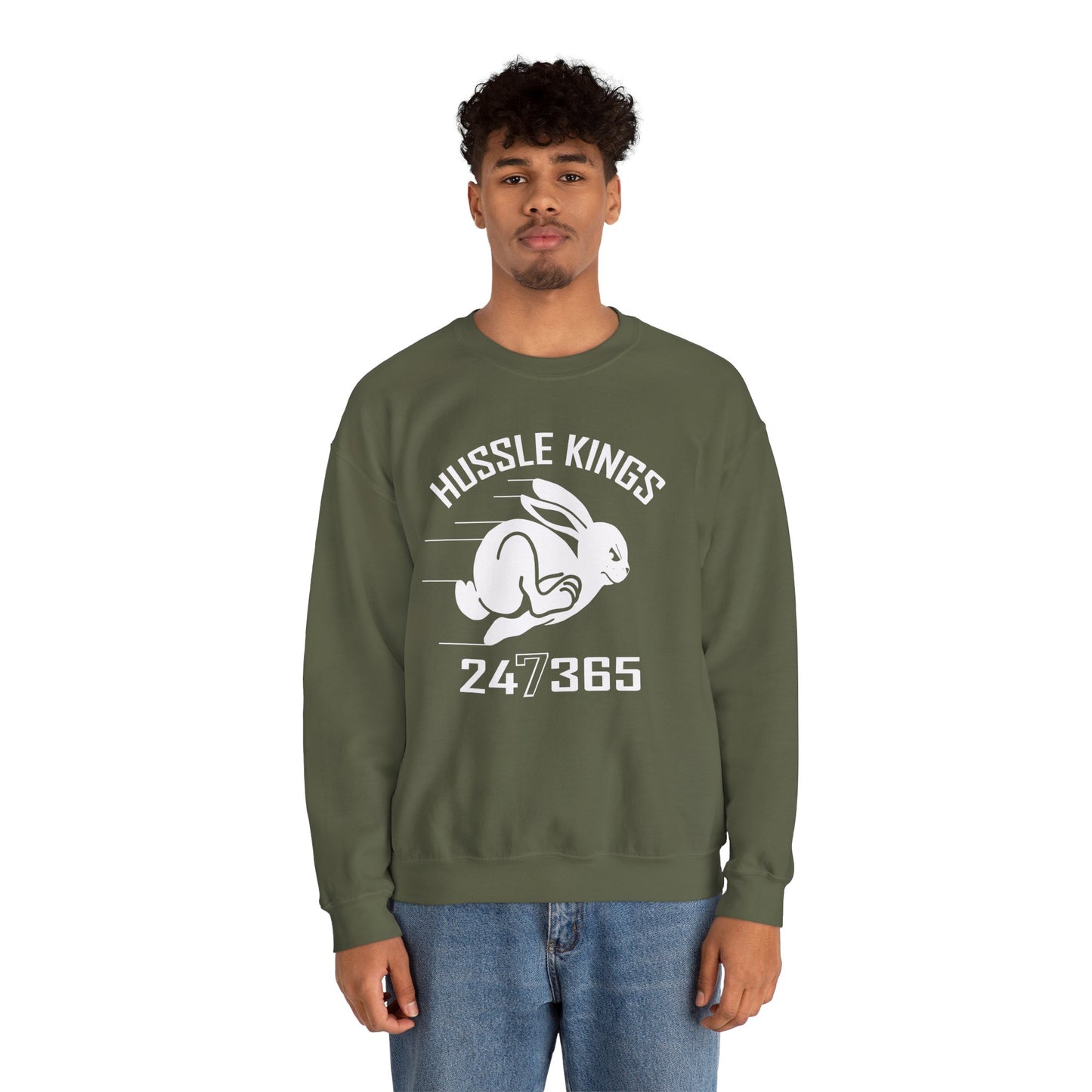 HUSSLE KINGS 24/365 MONOGRAM SWEATSHIRT