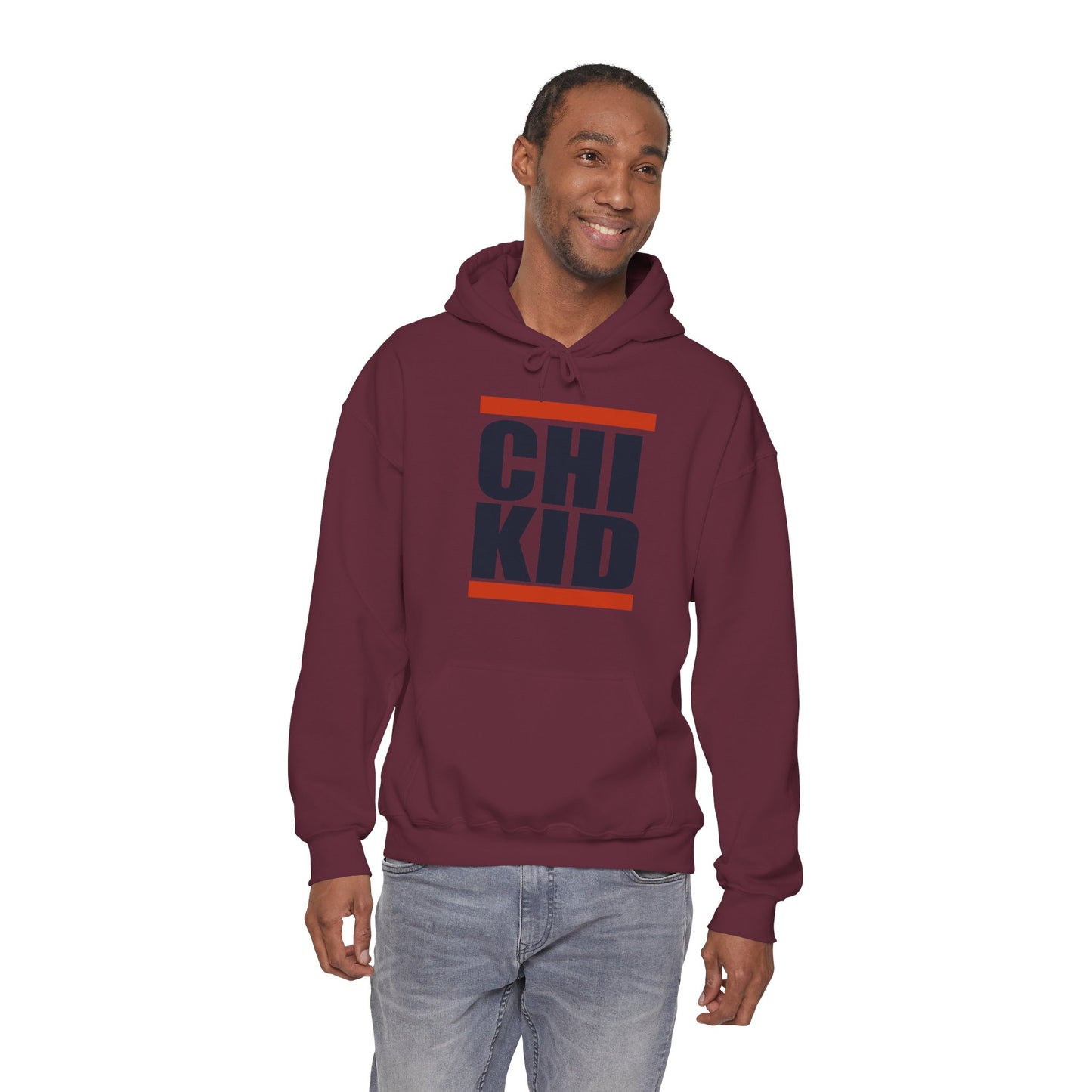 Chi Kid Hoodie — Retro Block Letter Chicago Pride Pullover