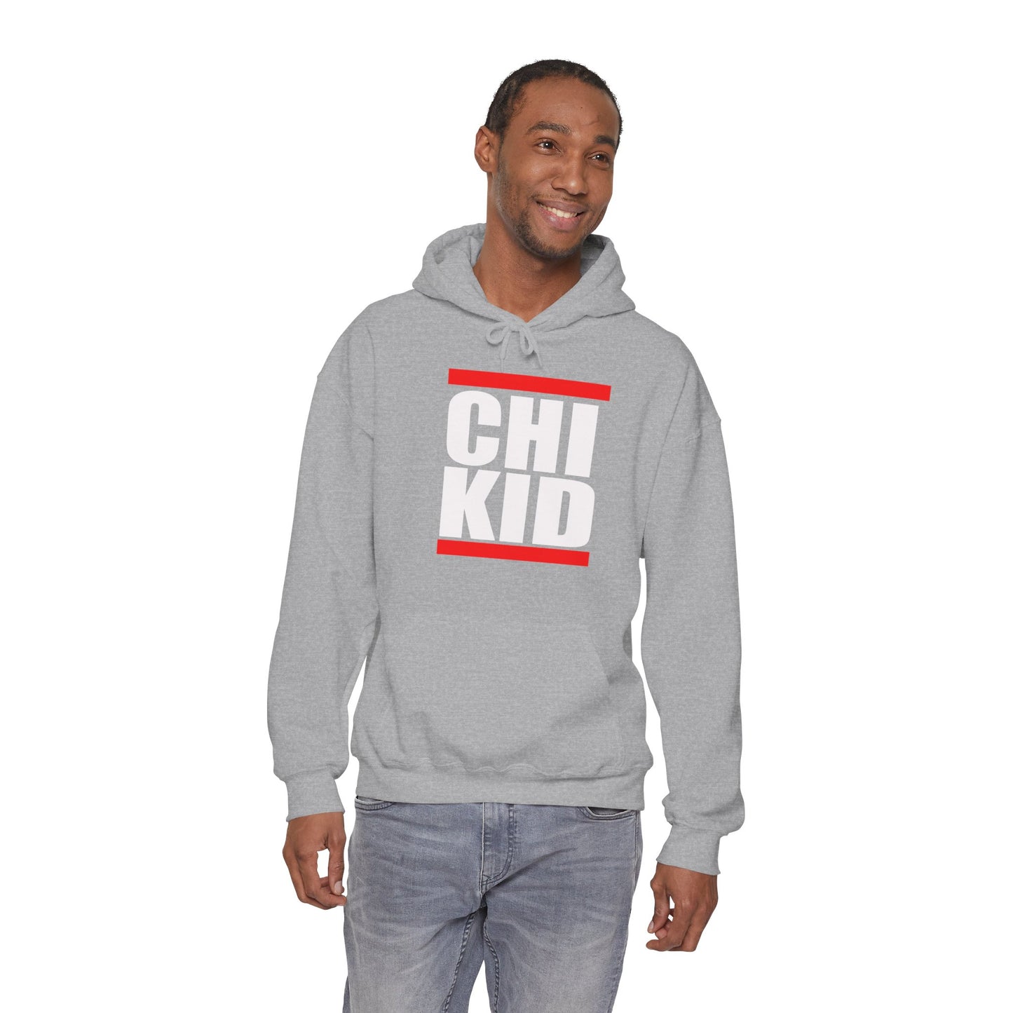 Chi Kid Hoodie — Bold Streetwear Pullover with Red Accent