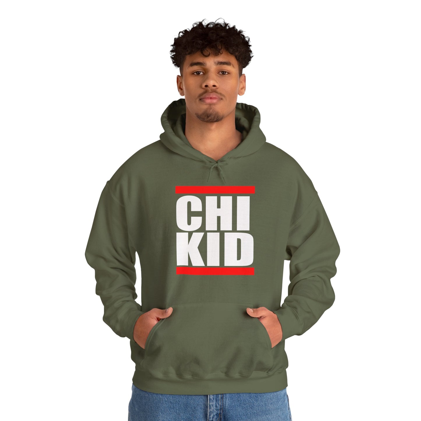 Chi Kid Hoodie — Bold Streetwear Pullover with Red Accent