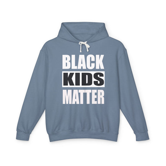 Unisex Lightweight Hooded Sweatshirt - Black Kids Matter