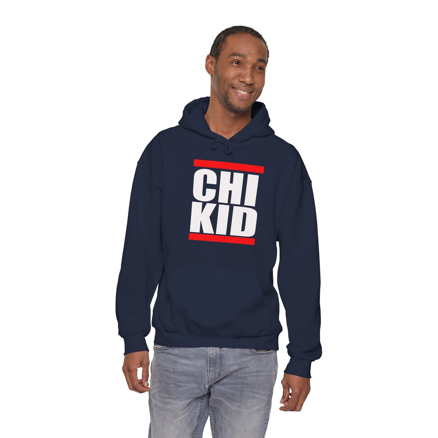 Chi Kid Hoodie — Bold Streetwear Pullover with Red Accent