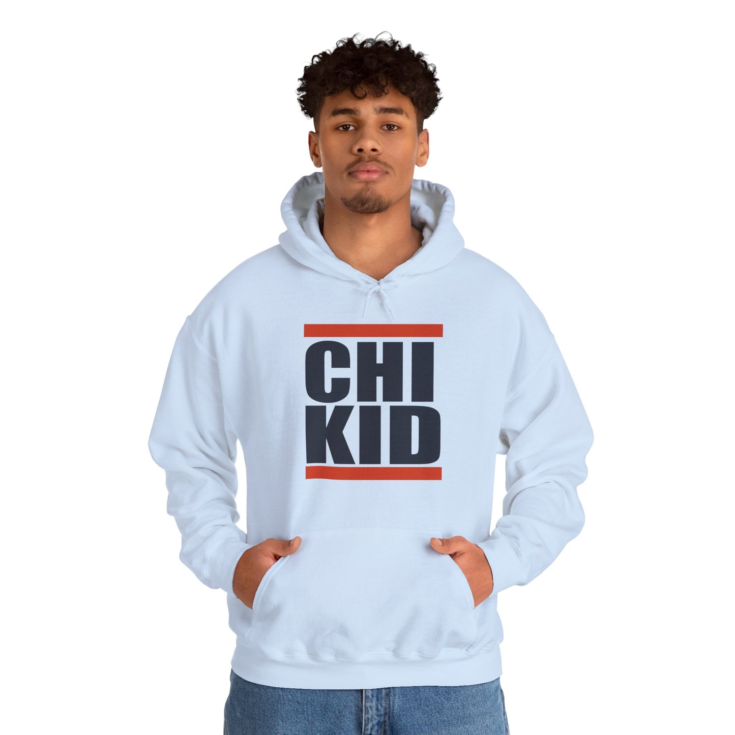 Chi Kid Hoodie — Retro Block Letter Chicago Pride Pullover