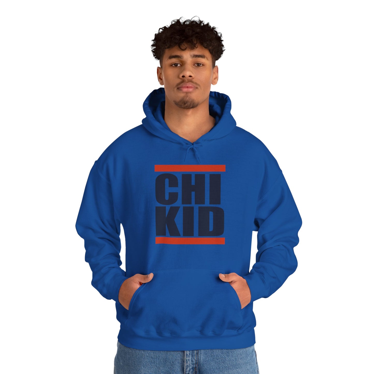 Chi Kid Hoodie — Retro Block Letter Chicago Pride Pullover