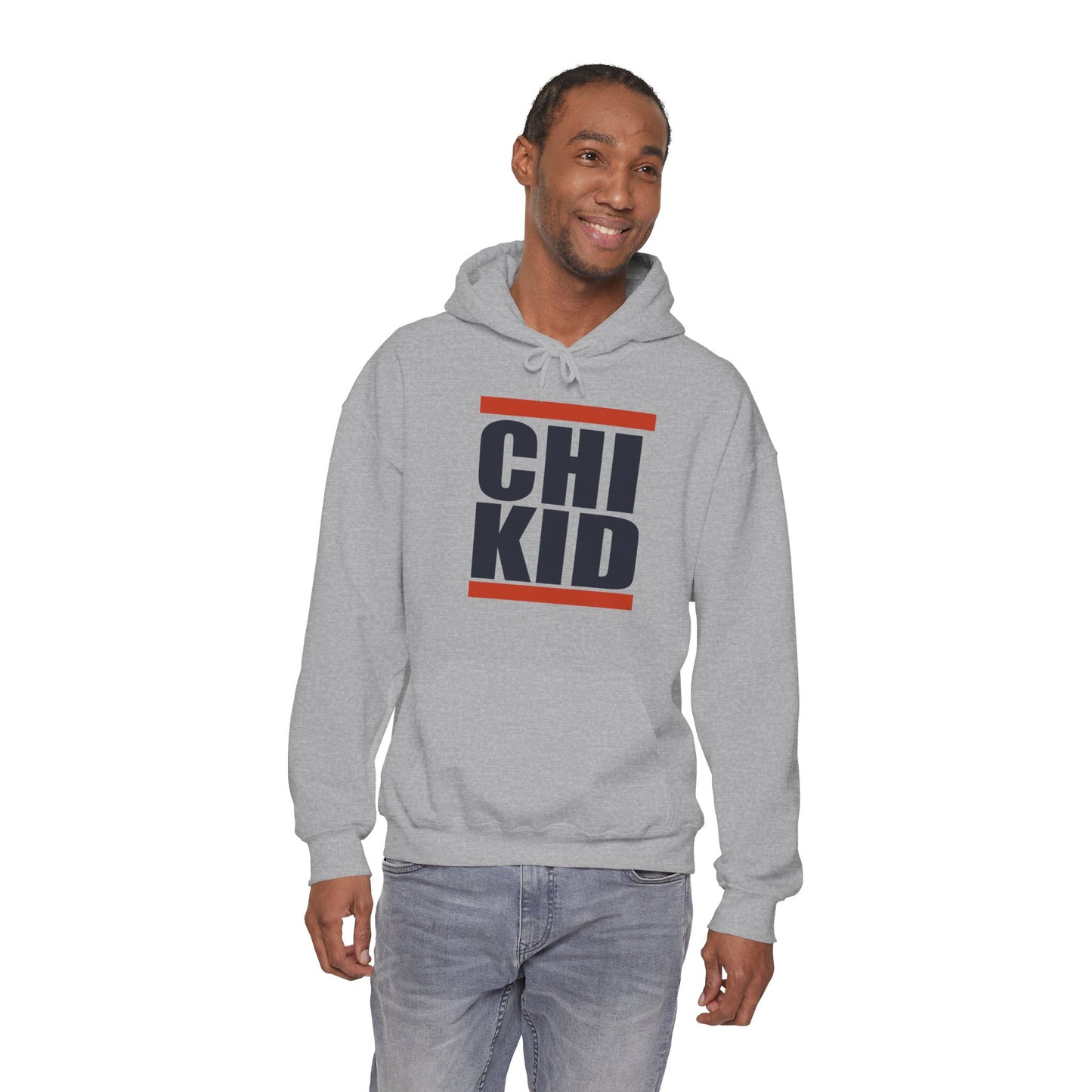 Chi Kid Hoodie — Retro Block Letter Chicago Pride Pullover